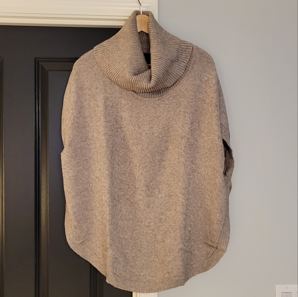 Cowl Neck Poncho Sweater - Size L